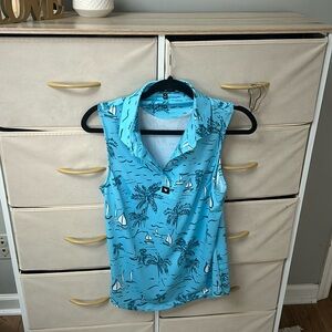 Sleeveless Golf/Tennis Collared Tank Top